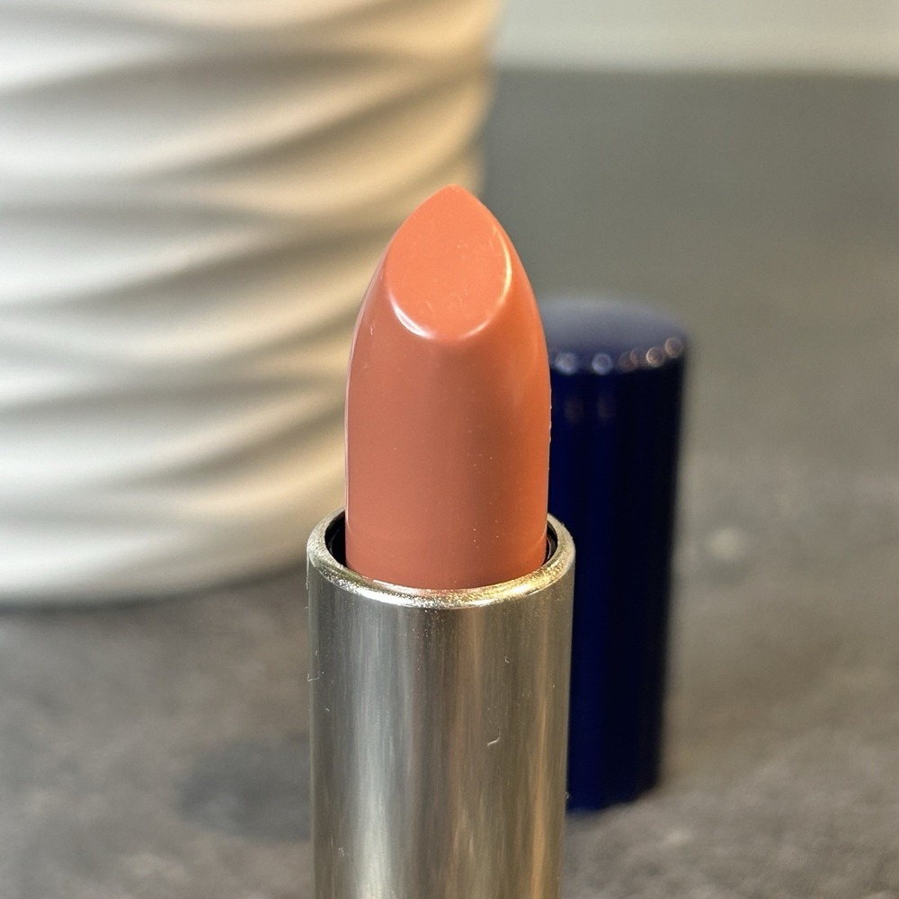 Vintage Estee Lauder All Day Lipstick SPICED ROSE Blue RIbbed Tube HTF - Picture 2 of 6